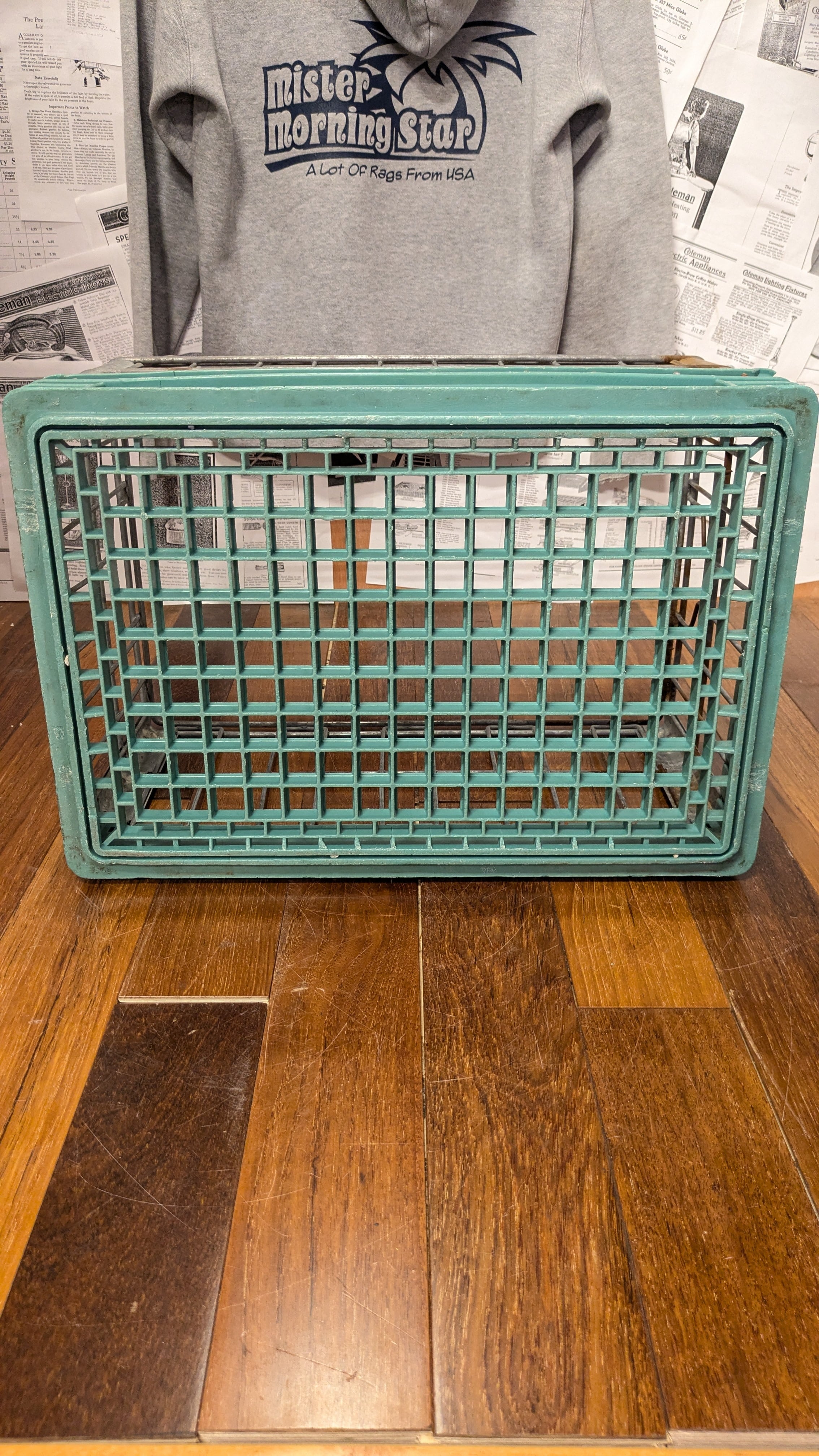 Vintage LUCERNE WireCrate StorageBox Antique Container ビンテージ