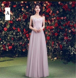 ★送料無料★S(7号)☆胸元刺繍とパール飾りのカラ－ドレス(OPN4136)