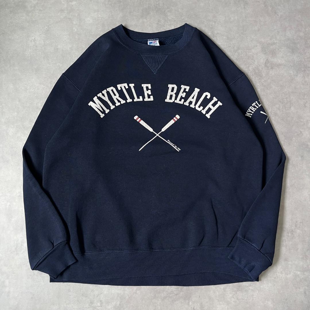 ラッセルアスレチック スウェット 古着 80s USA製 XL 紺 17264