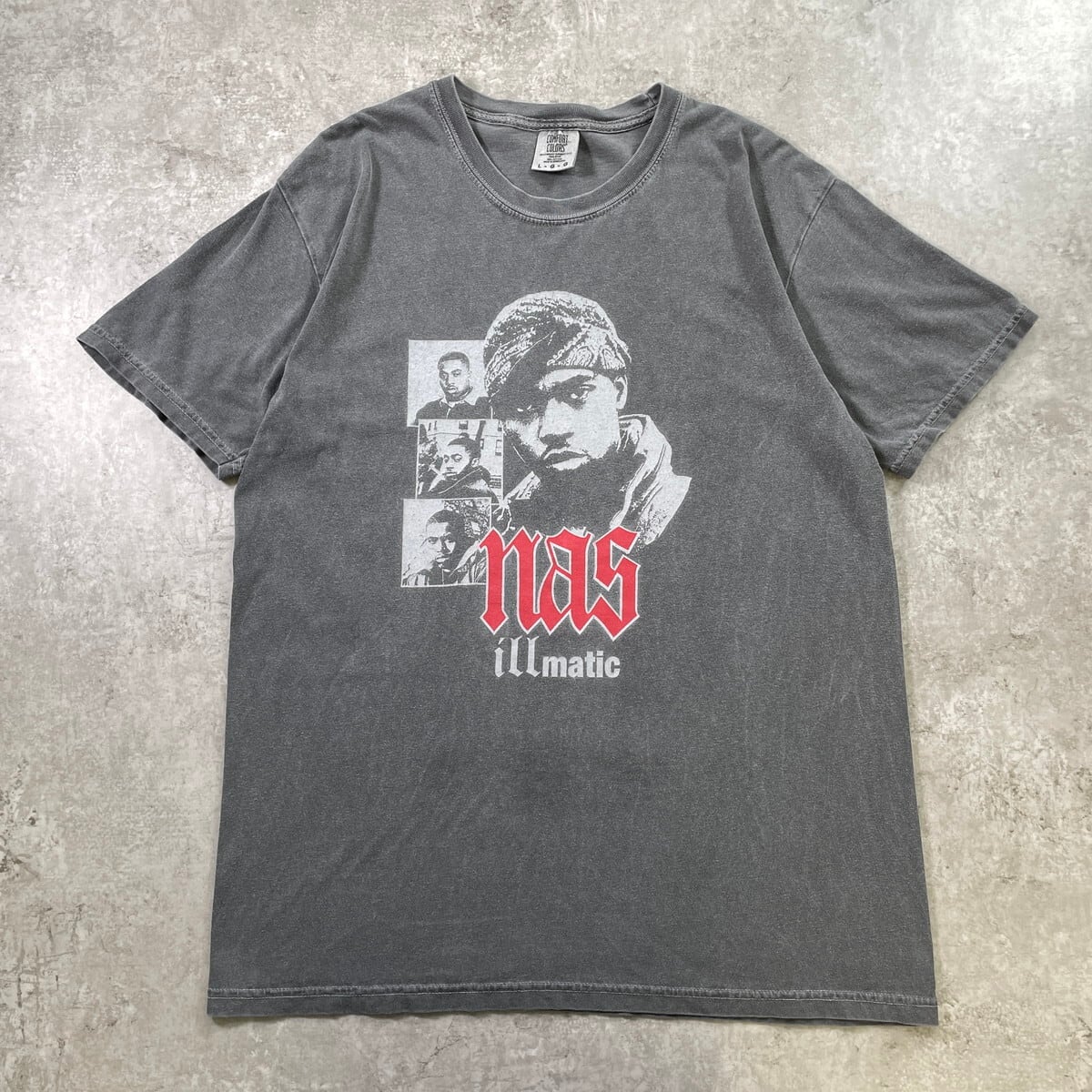 Nas illmatic Tシャツ Lサイズ nas ナズ illmatic イルマティック ラップTシャツ メンズL-XL相当 古着
