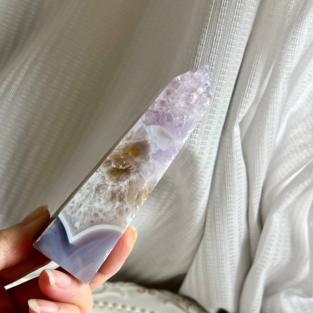 シトリン*アメシスト**アゲート共生タワー0602*天然石ポイント*天然石インテリア*置き物