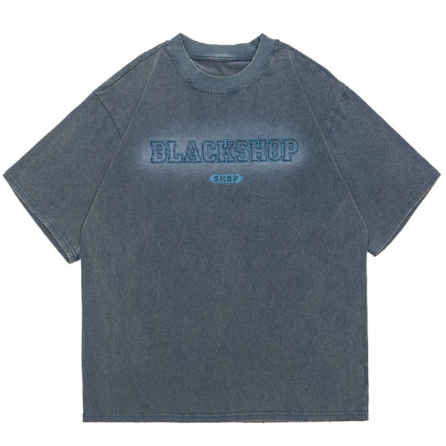 Front logo vintage wash heavy t shirt ( 2color )