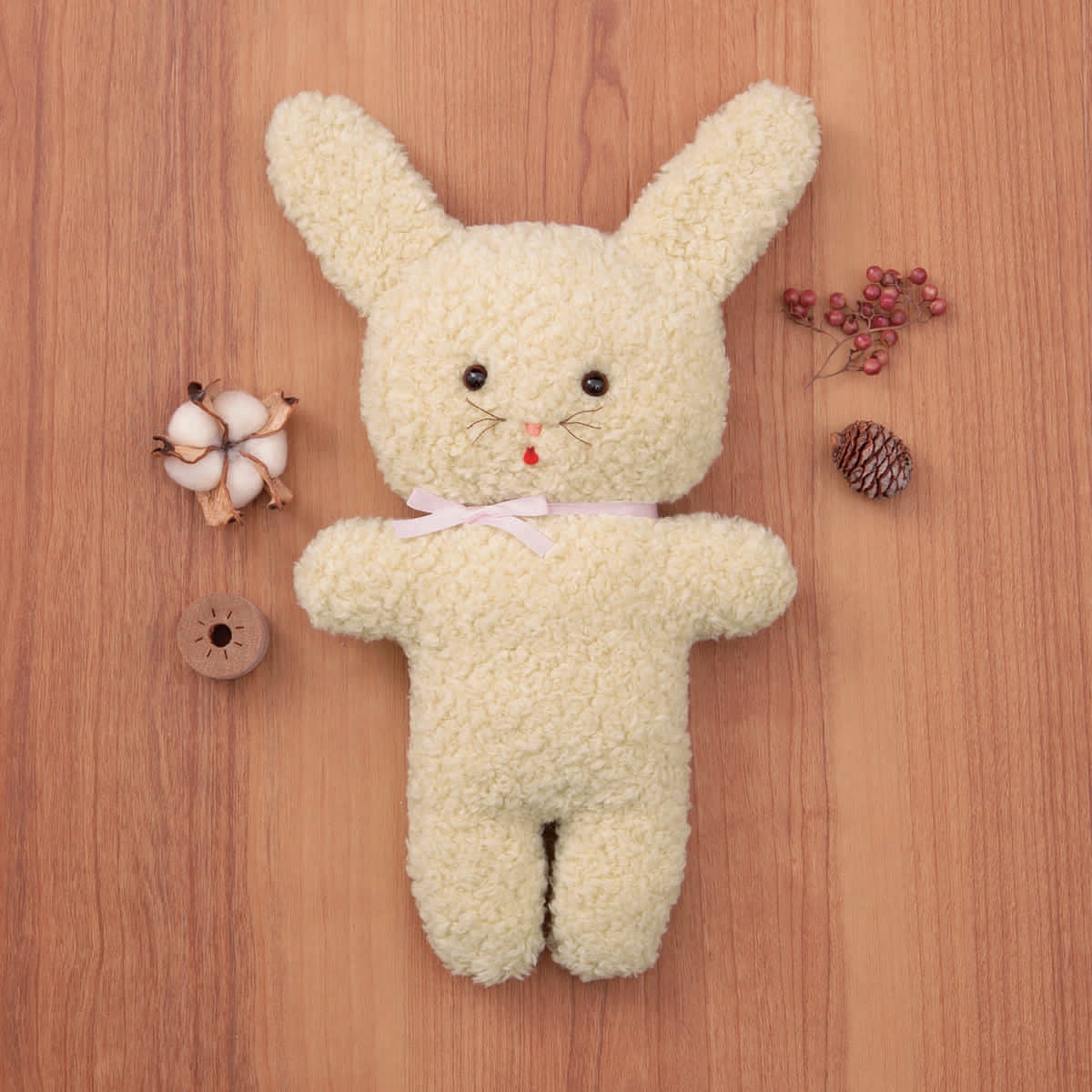 手作りキット】ふわふわきせかえぬいぐるみ 本体（うさぎ ねこ