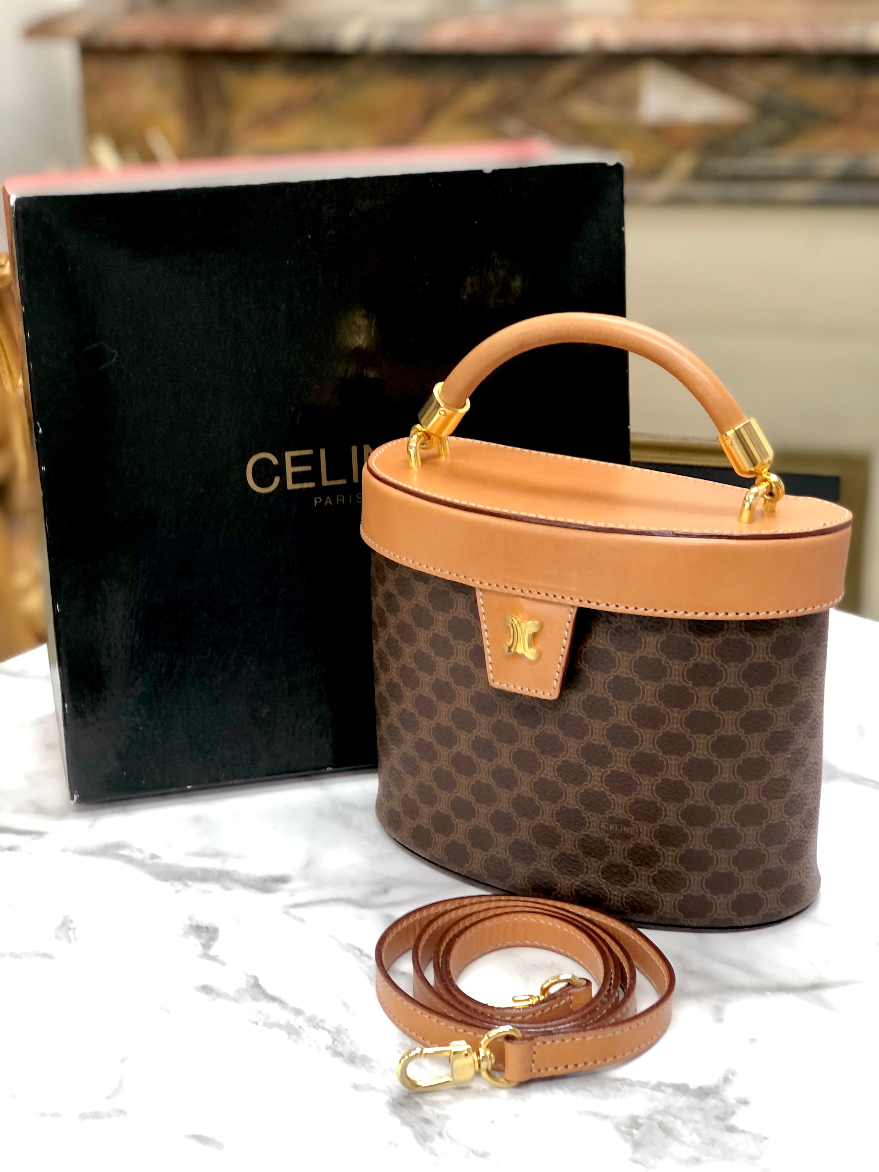 CELINE セリーヌ マカダム トリオンフ ブラゾン 2WAY ミニバッグ