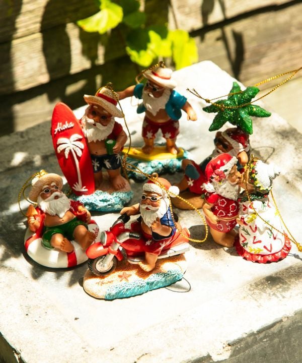 クリスマスツリー オーナメント サンタ サーフィン A ハワイ 飾り