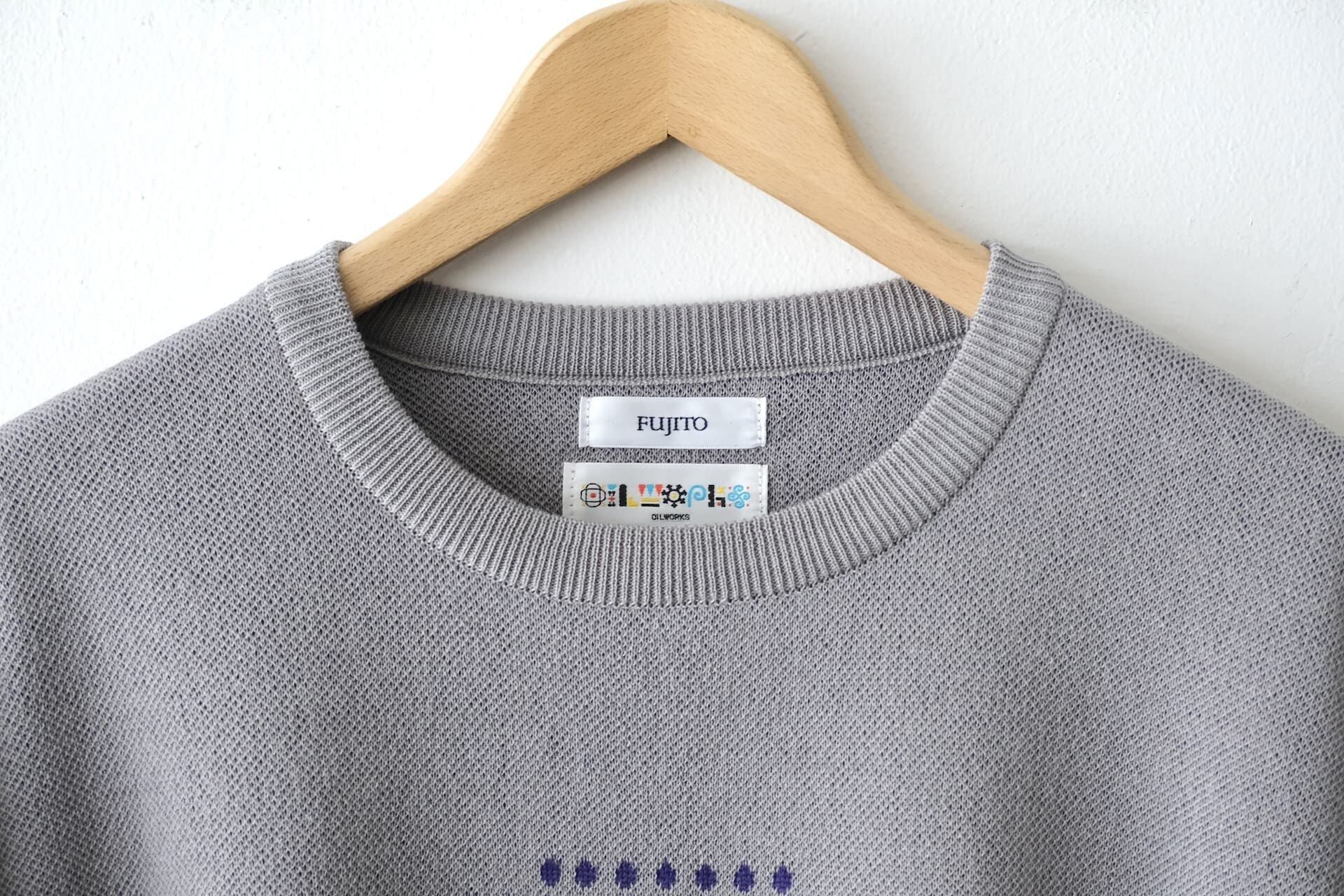 FUJITO oil works ロゴ ニットセーター