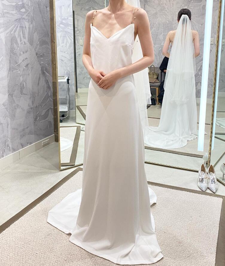 パーティードレス ビーズ キャミソール Vネック バックレス セクシー  