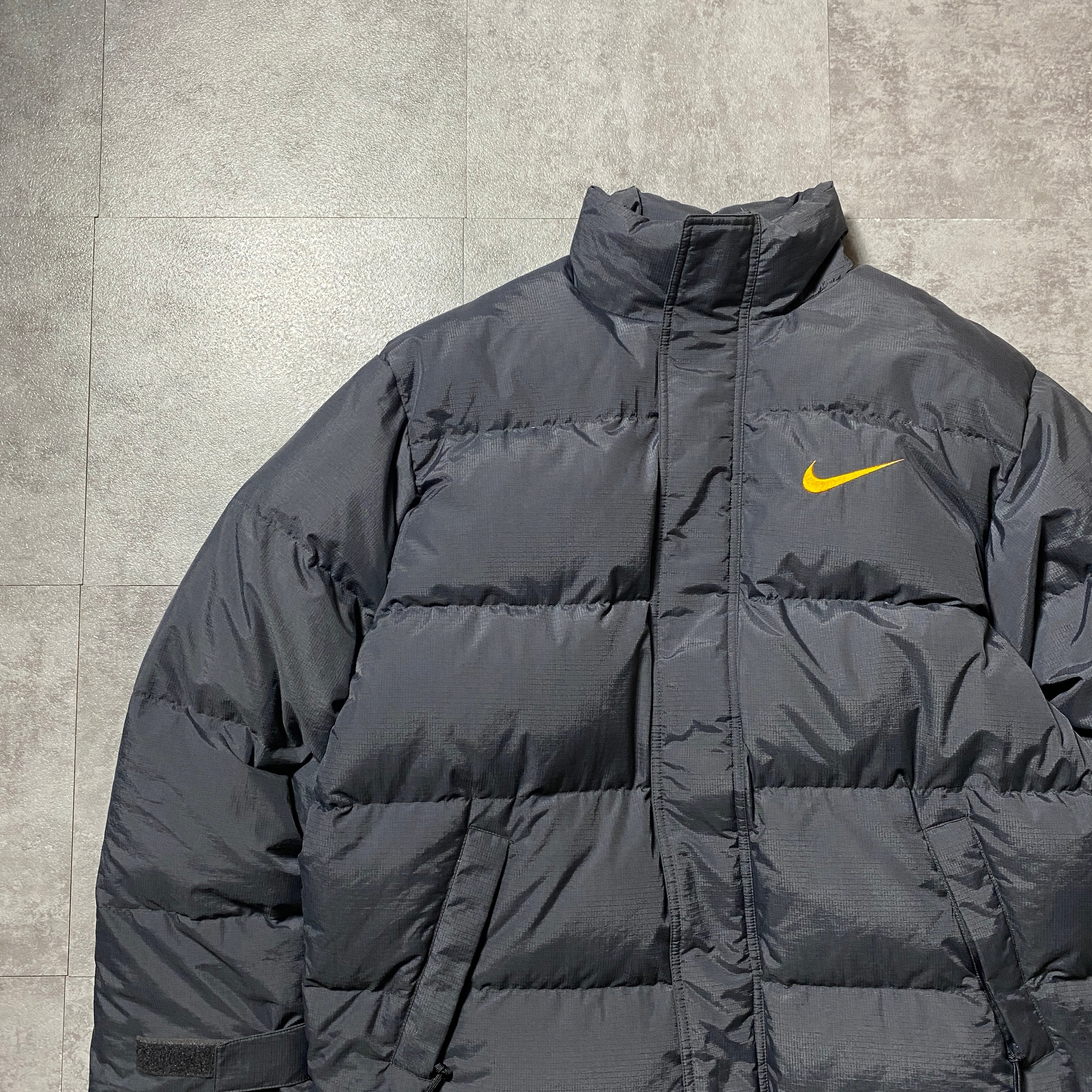 90's NIKE ナイキ スウォッシュ 刺繍ワンポイント バック刺繍 ブルー