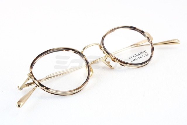 【SHIHOさん着用】BJ CLASSIC メガネ PREM-114N CW NT C-1-30 ボストン セルロイド チタン クラシカル 丸メガネ BJクラシック 鯖江 日本製 正規品-4枚目