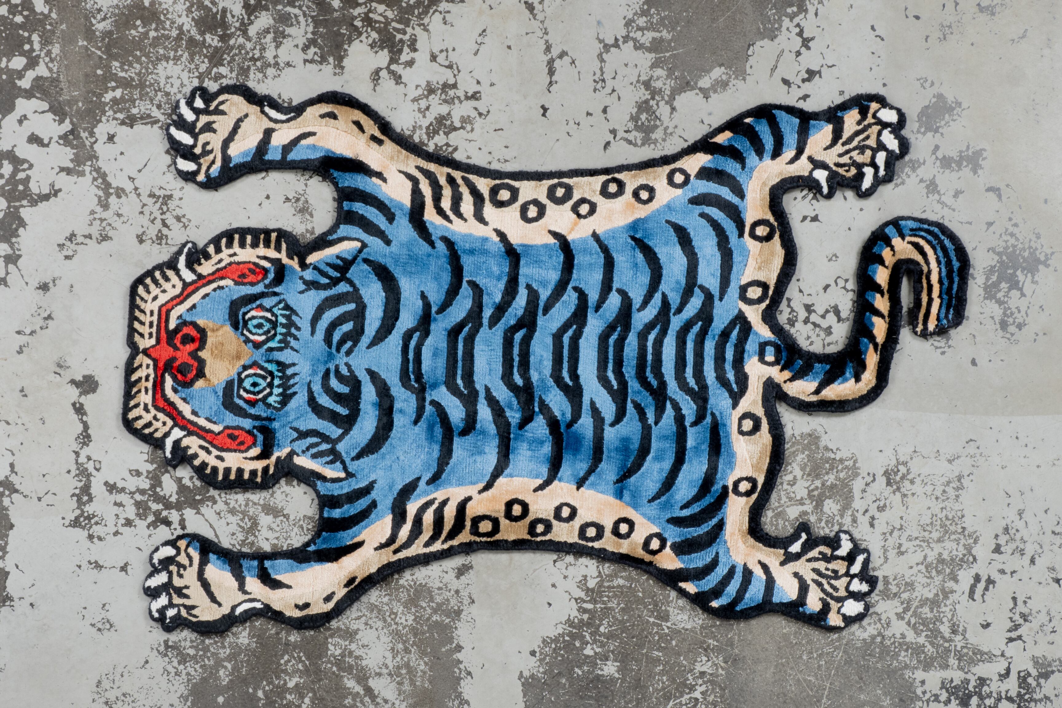 Tibetan Tiger Rug 《Sサイズ•シルク092》チベタンタイガーラグ