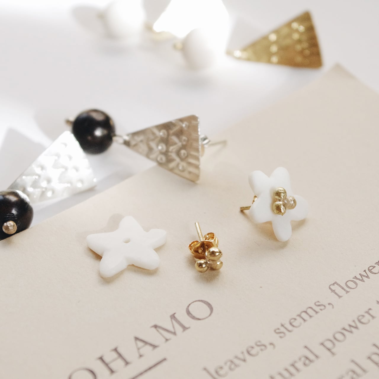 Brass & Bone studded pierce