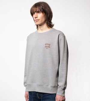 Nudie jeans ヌーディージーンズ  2021Fall Frasse Logo Sweatshirt Greymelange トレーナー