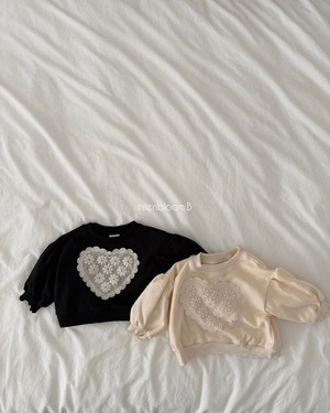 送料無料【予約】mienbloomB /Baby Heart Sweatshirt