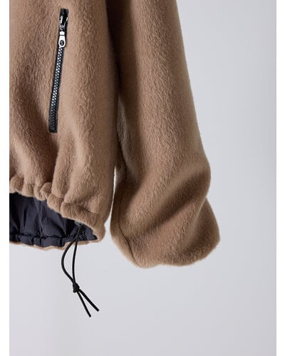 【YENN】[Y254-41126] SHAGGY HALF ZIP JK