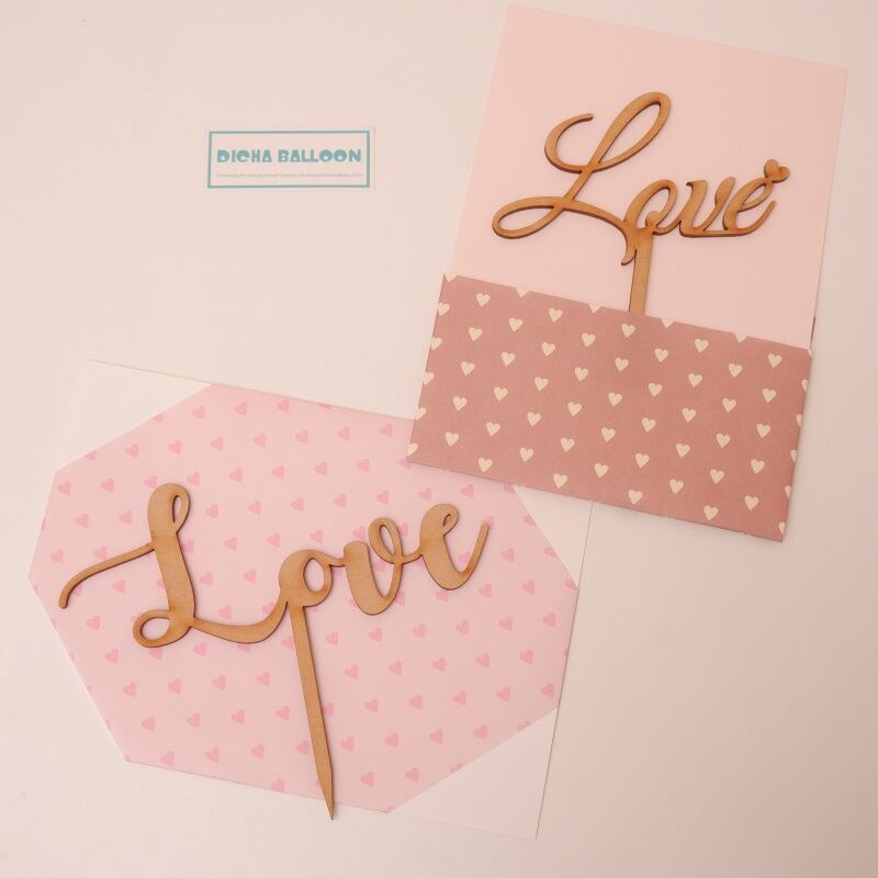 【木製トッパー】Love Type-B