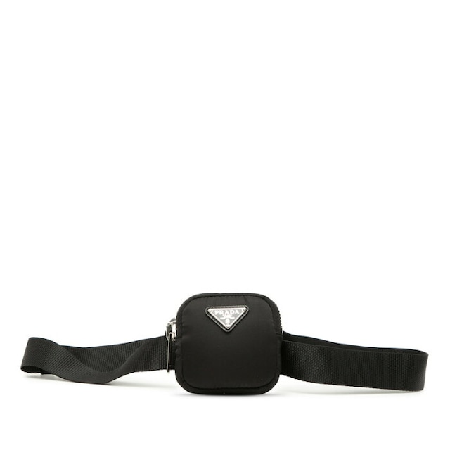 プラダ 三角ロゴプレート ボディバッグ ウエストバッグ ウエストポーチ 1CN076 ブラック ナイロン レディース PRADA 【中古】