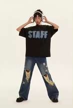 Denim Logo STAFF T-shirt UH00078