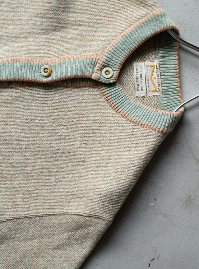 "MARSINA CALIFORNIA" 1970s Lambs wool knit cardigan
