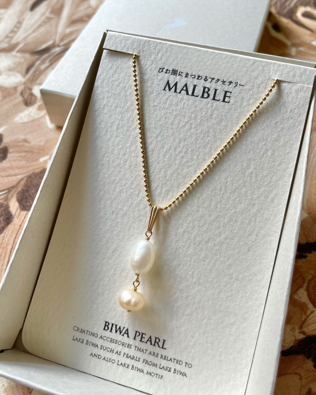 Two Tones｜びわ湖の真珠 琵琶パール ネックレス (K14gf) | malble jewels