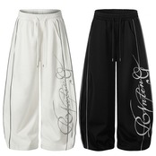 ストリート  文字刺繍 スウェットパンツ P378