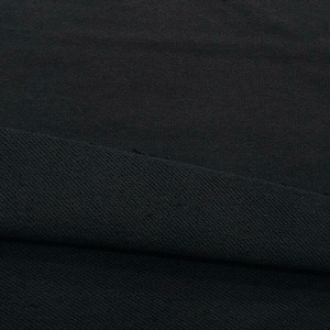 ★TC516◆2m◆綿100%ど詰め裏毛ニット生地◆ブラック