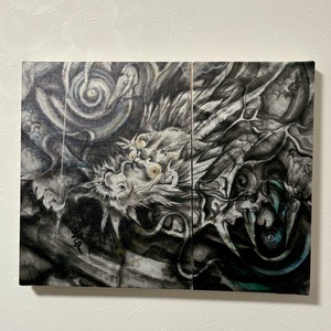 キャンバスアート（中）　豊滝の龍