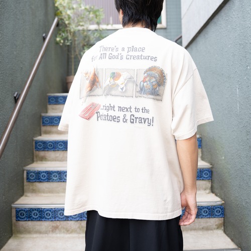 USA VINTAGE DELTA MAGNUM WEIGHIT ANIMAL PRINT DESIGN T SHIRT/アメリカ古着アニマルプリントデザインTシャツ