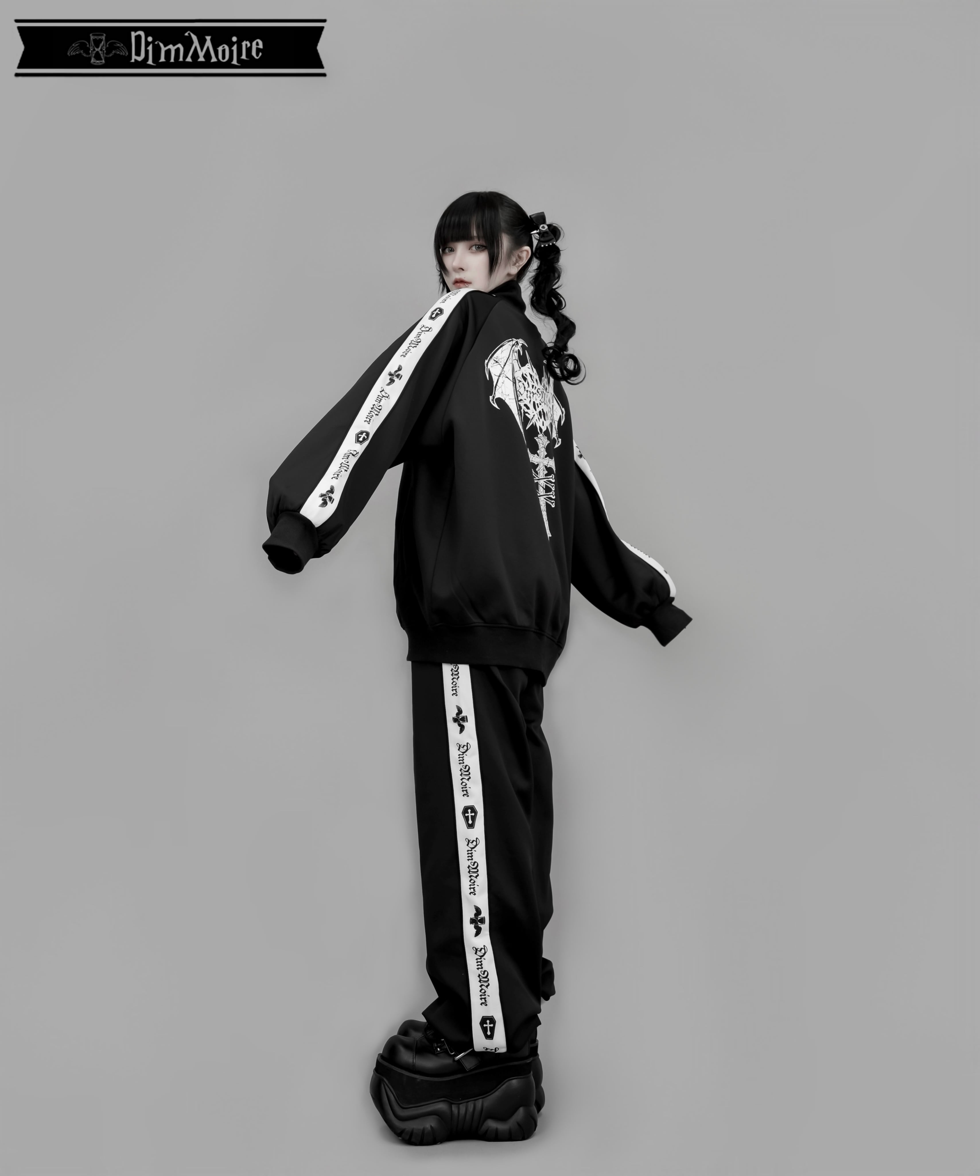 ロゴプリントジャージパンツ【Black】 | DimMoire