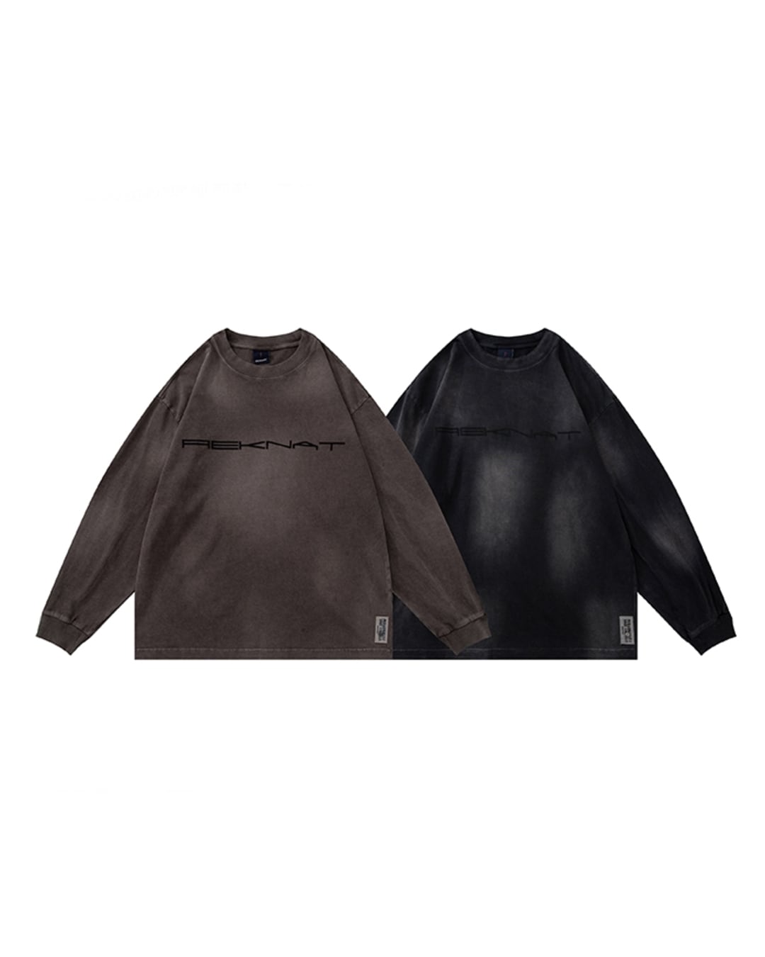 Long Sleeve Crew Neck Box Silhouette T-Shirt x00725 | XPOSE