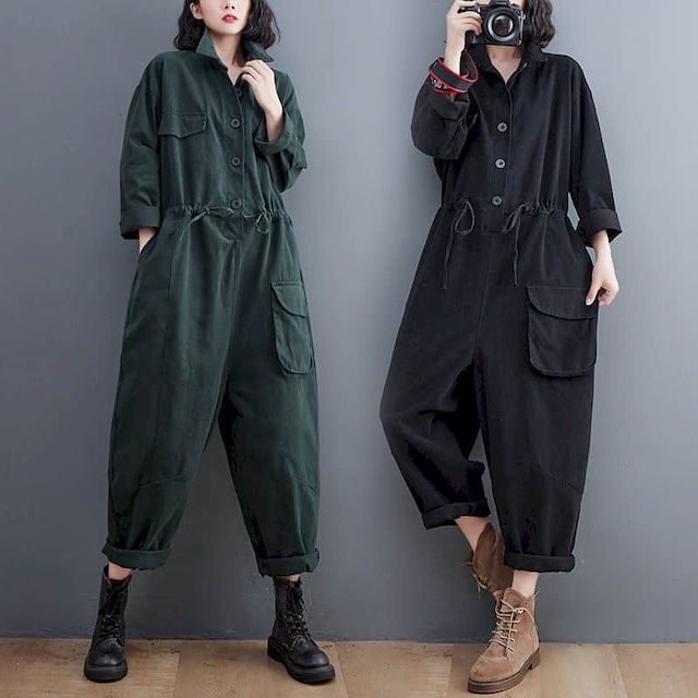 Long Sleeve Straight Overall / 長袖 ストレート オーバーオール