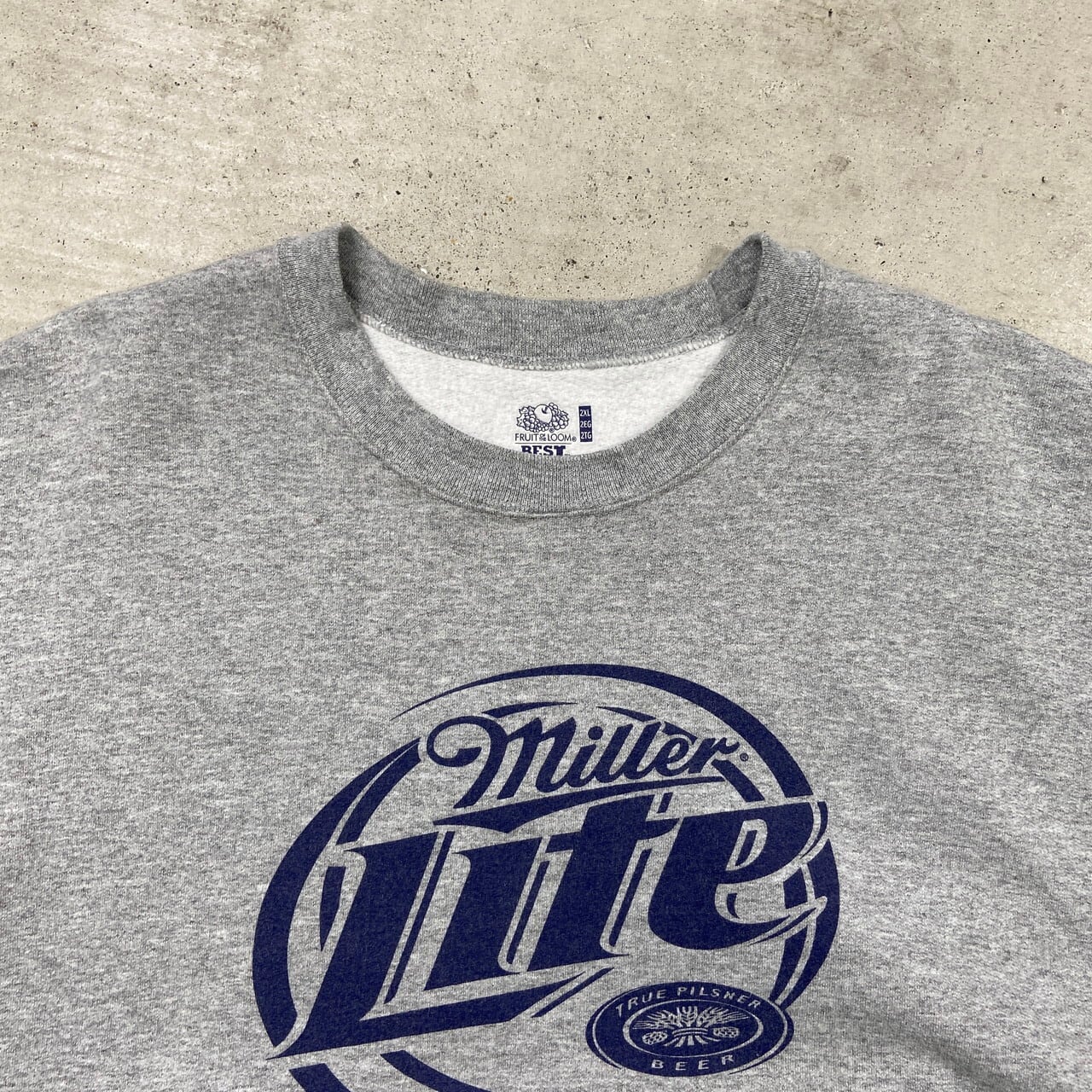 Miller Lite 企業ロゴプリント スウェットシャツ メンズ2XL 古着 Miller Lite 企業ロゴプリント スウェットシャツ メンズ2XL 古着
