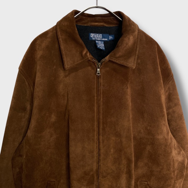 RalphLauren ラルフローレン　スエードレザージャケット　革　ブラウン　L