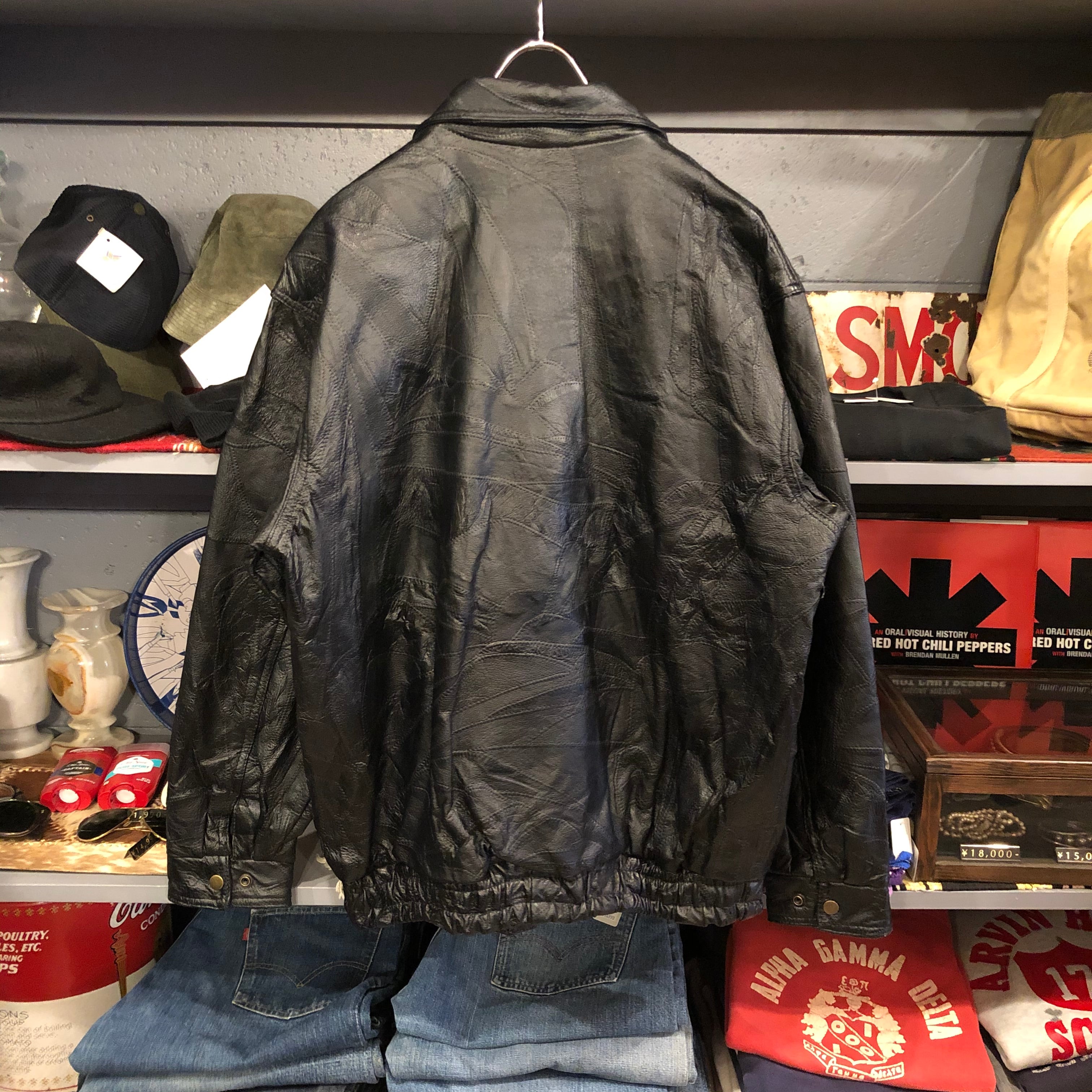 Italian Stone Design Patch Work Leather Jacket | VOSTOK