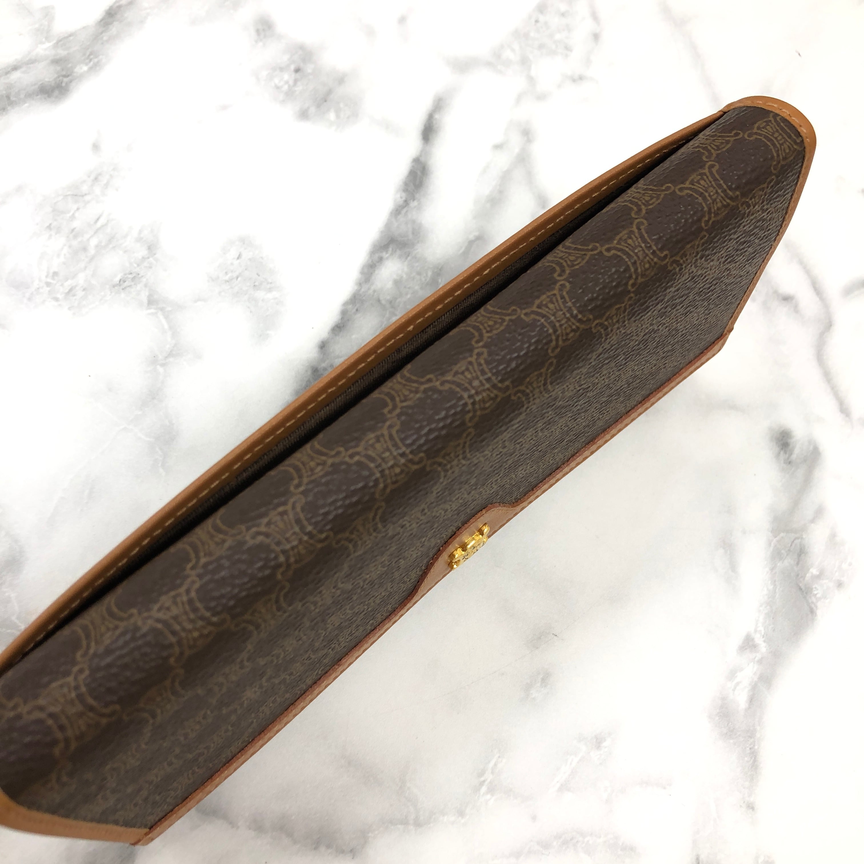 CELINE セリーヌ マカダム トリオンフ 長財布 ブラウン vintage