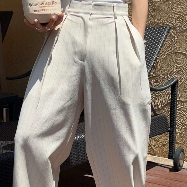 tuck stripe pants　10150