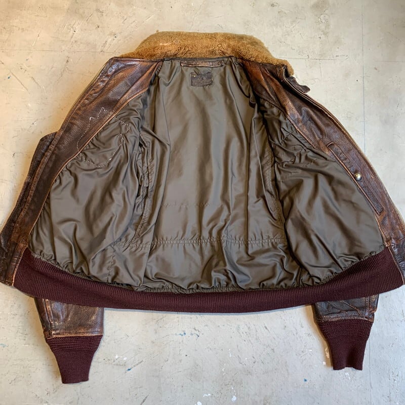 40's U.S.ARMY NAVY AN-J-3A フライトジャケット G‐1前身 ムートン