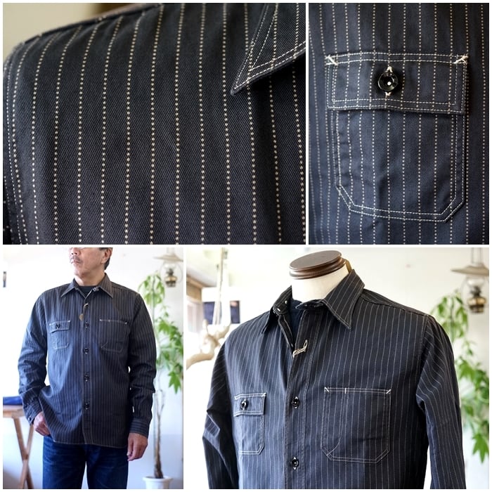 SUGARCANE シュガーケーン ブラックウォバッシュシャツ 東洋