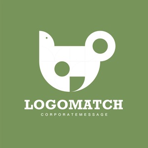 幸せの鳥のマグカップのロゴ