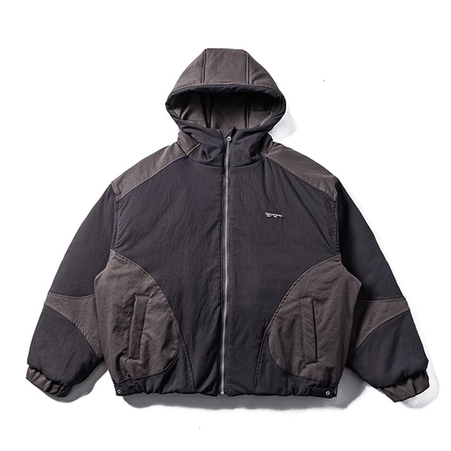 Color Blocking Hooded Padded Jacket [2277] | Japan Outdoor Living