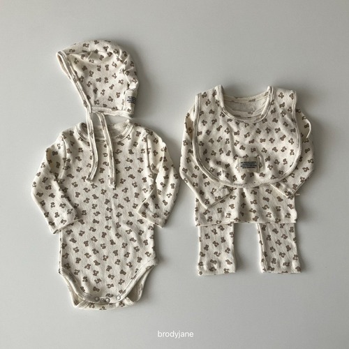 brody jane［取寄］jacquard bear socks, bib,bonnet 26autumn