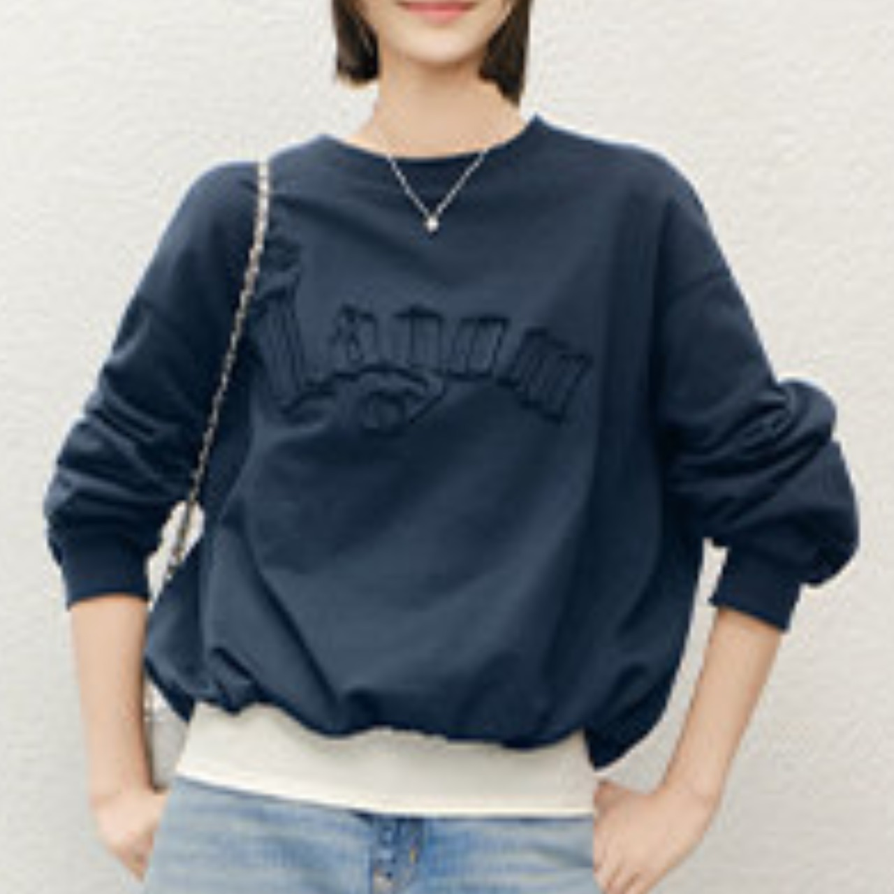 ロゴ入り クルーネック  スウェット 　　 00074