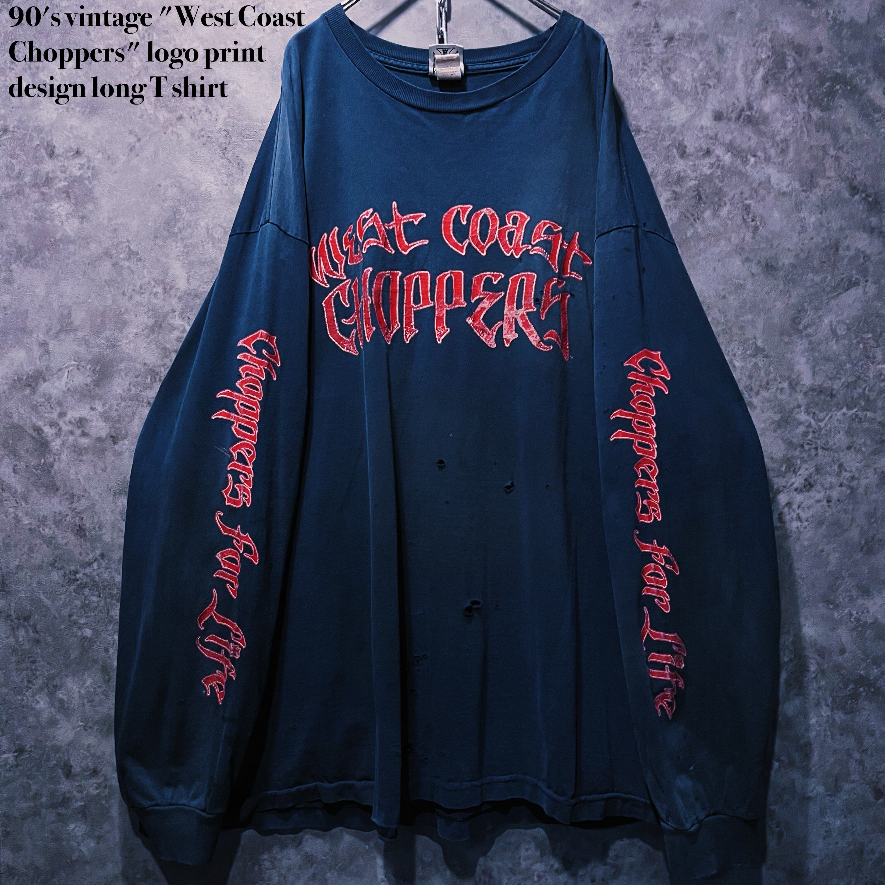 【doppio】90's vintage "West Coast Choppers" logo print design long T shirt