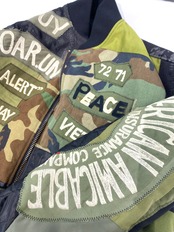 【bomber34】再構築リバーシブルボンバー Kimono×Military MIX BOMBER JACKET