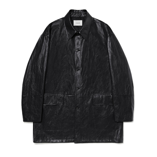[VIVASTUDIO] VEGAN LEATHER CAR COAT [BLACK] 正規品 韓国ブランド 韓国代行 韓国通販 韓国ファッション ジャケット
