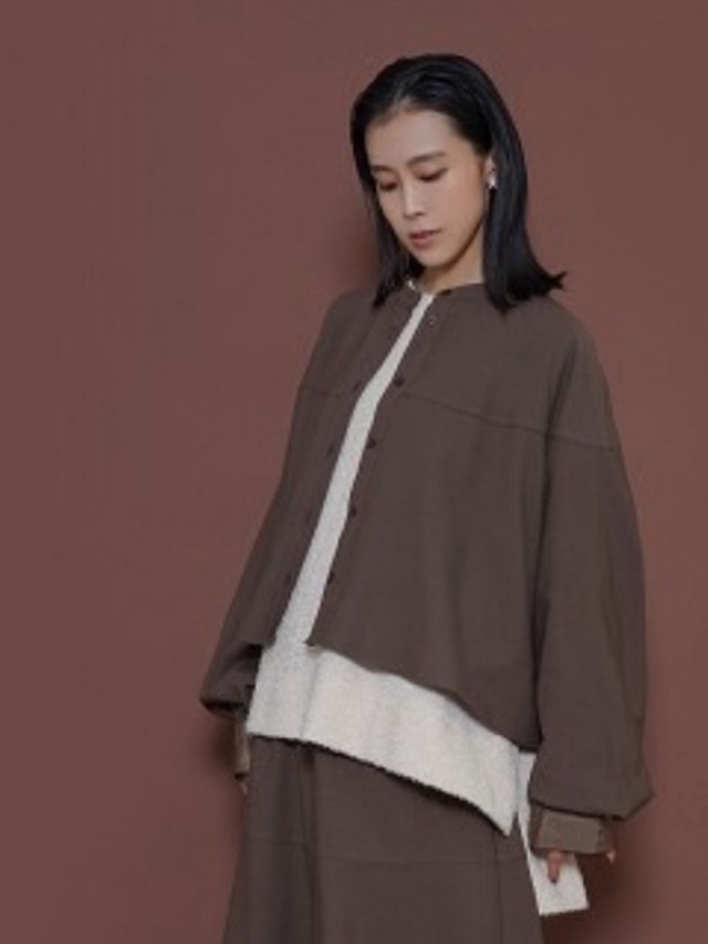 SALE！CYAN  TOKYシアントーキョー　ラウンドステッチサーキュラシャツ　507397