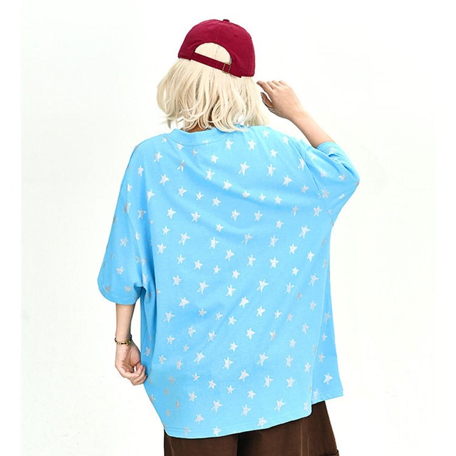 スターパターンメランジグラフィックTシャツ 2col   R02184