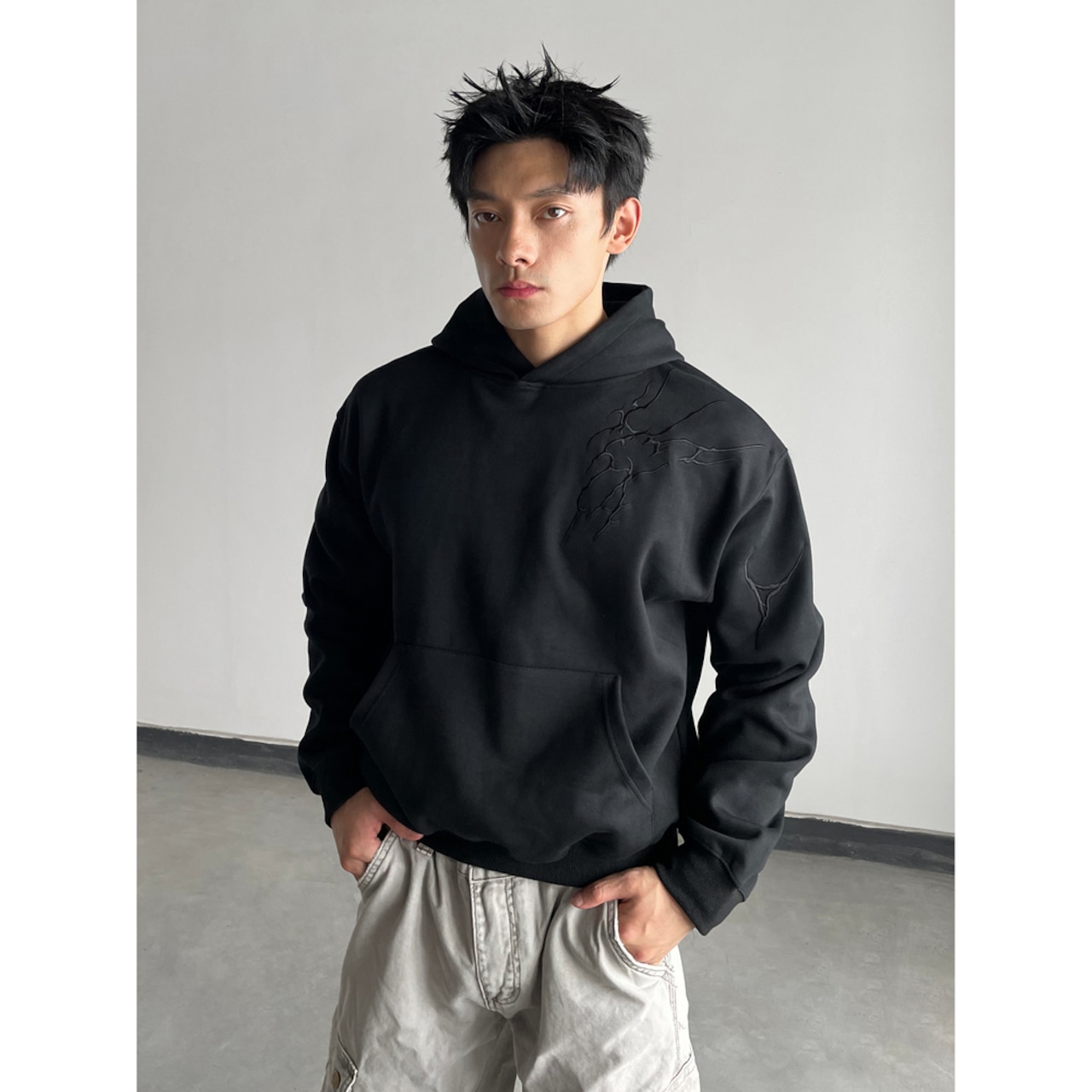 ストリート サンダー刺繍 パーカー T1912