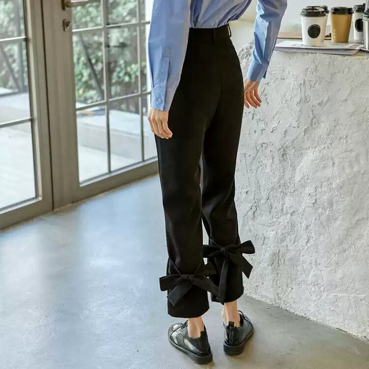 straight ribbon pants 00181