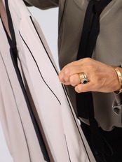 BRAHMIN(配色メロー＆配色ボウタイブラウス）