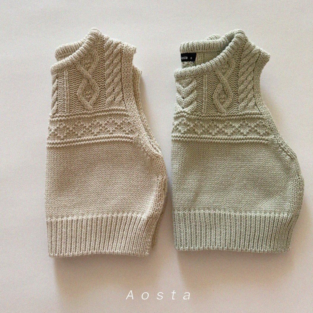 «予約»«Aosta» ニットベスト 2colors